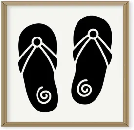 ANGDEST CLUB (unframed) Wall Art Print Of Slippers - Eco-friendly Poster, Custom Decor For Home, Office, Bedroom, Bath Room, Living Room, Dining Room, Made In Usa, Premium Quality Photo (30x30 IN)