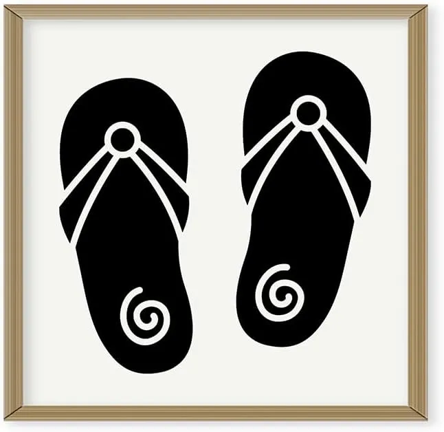 ANGDEST CLUB (unframed) Wall Art Print Of Slippers - Eco-friendly Poster, Custom Decor For Home, Office, Bedroom, Bath Room, Living Room, Dining Room, Made In Usa, Premium Quality Photo (30x30 IN)