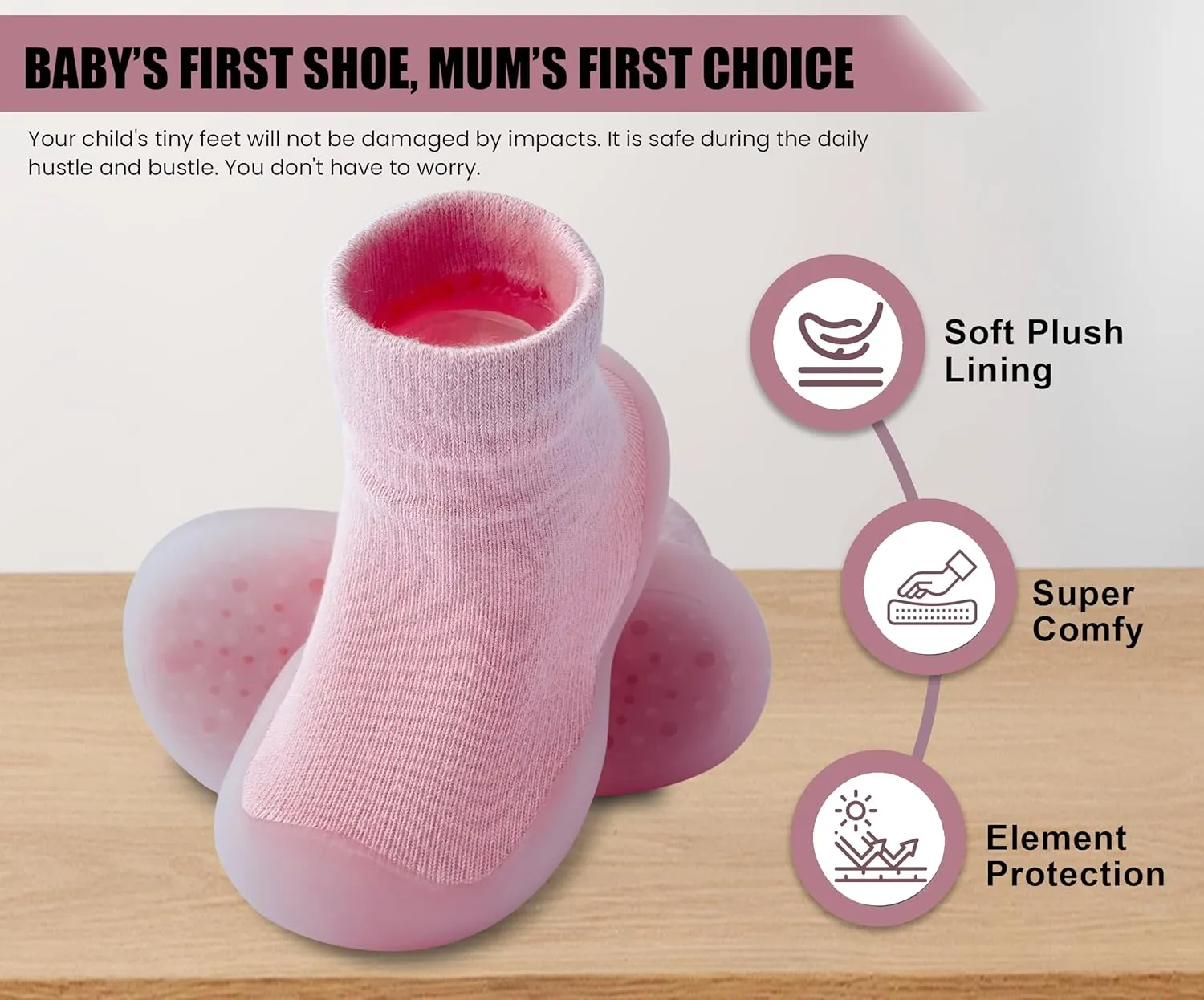 Baby Shoes Boys Girls First Walking Shoes Non Slip Soft Sole Sneakers Toddler Infant Babygirl Sock Shoes