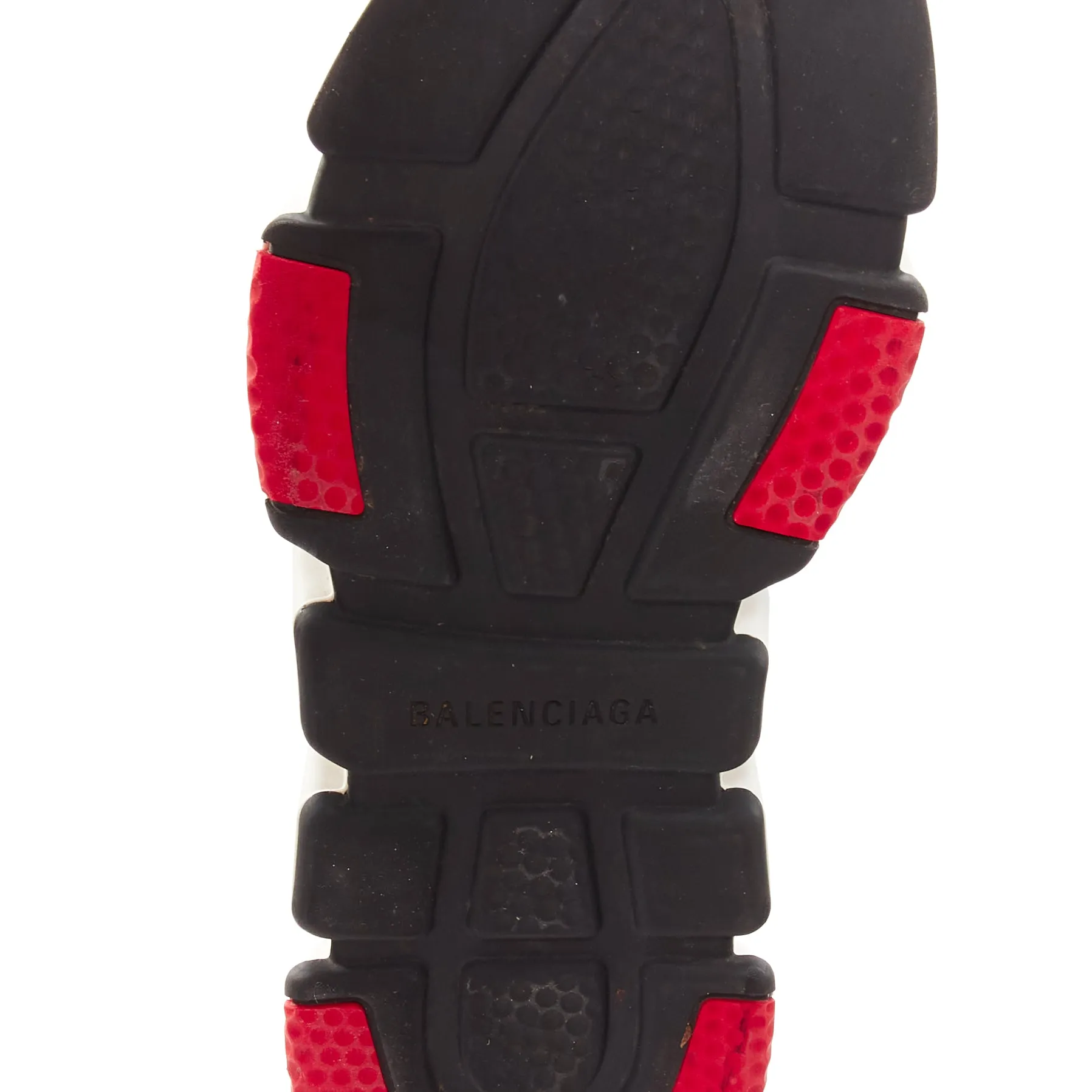 BALENCIAGA Speed black white red logo laced sock sneakers EU40