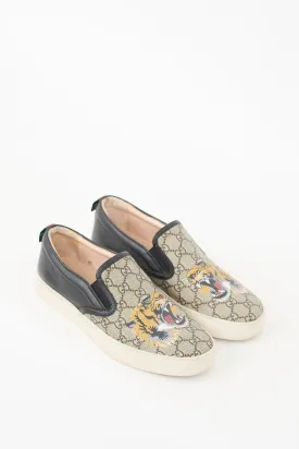 Beige & Multicolour GG Supreme Guccissima Printed Sneaker