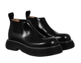 Bounce Swell Ankle Chelsea Boots Black Derby Chunky