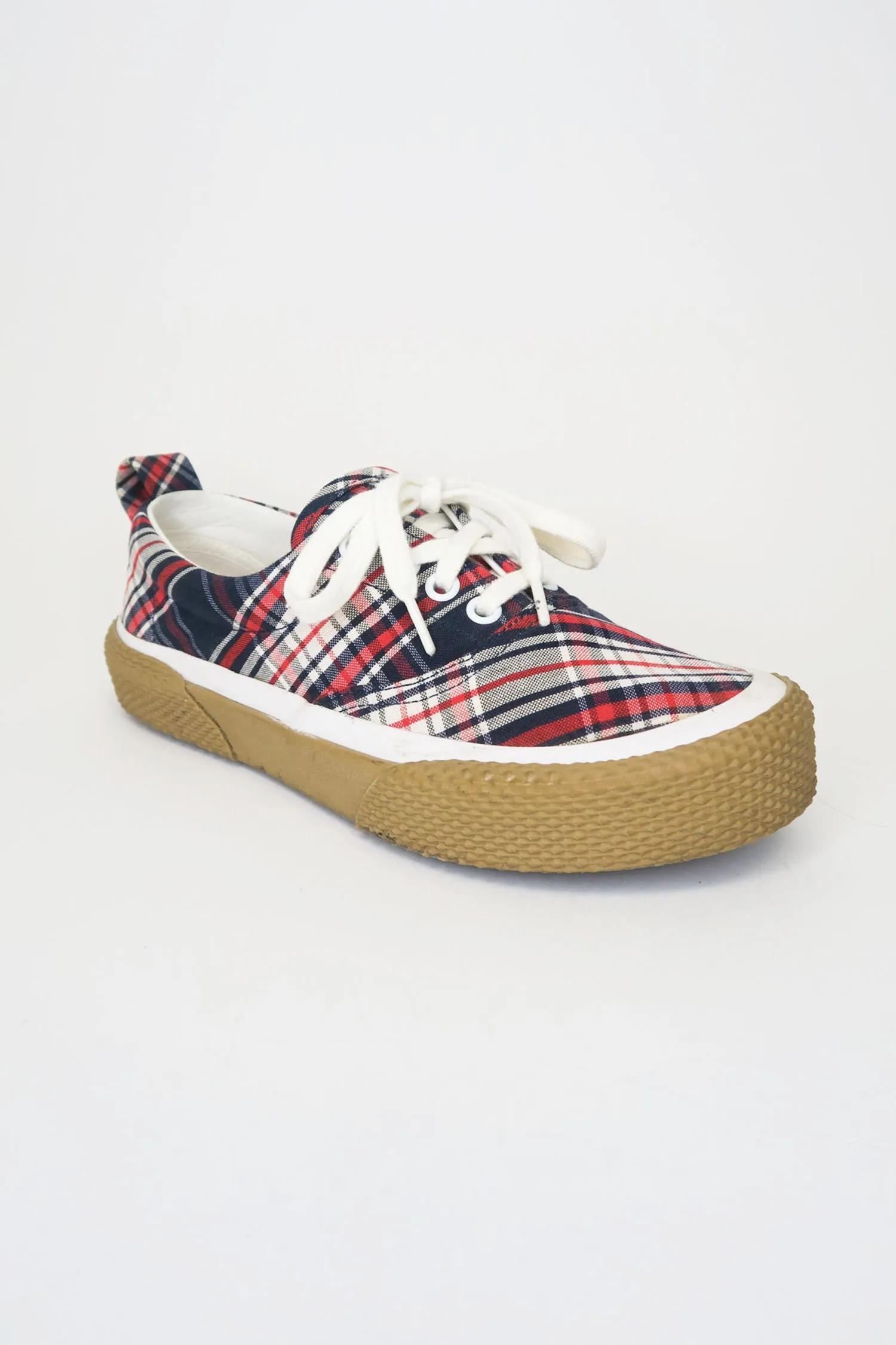 Celine Plaid Canvas Sneakers sz 37