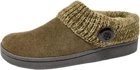 Clarks knitted Collar Winter Clog Slippers SAGE (9, SAGE)