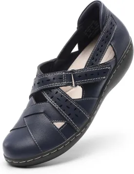 DREAM PAIRS Women's Loafers Slip On Comfortable Casual Walking Flats Work Shoes Closed Toe Sandals