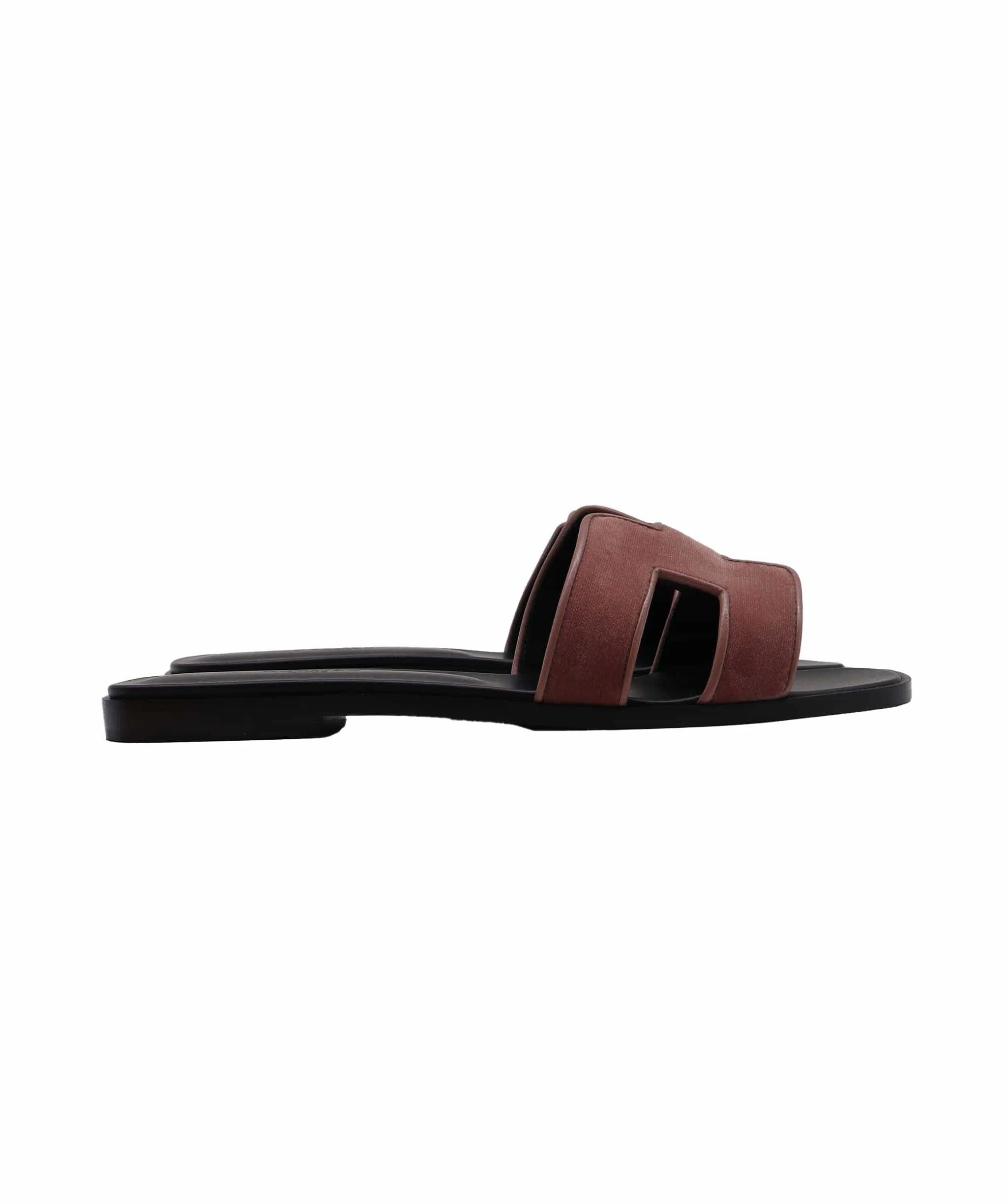 Hermes Pink Velvet Oran Sandals size 38.5 AGC2093