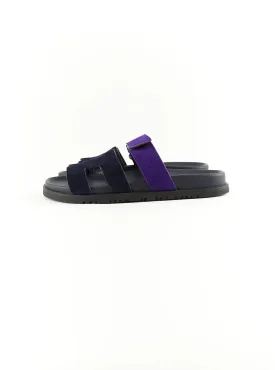 HERMÈS CHYPRE SANDALS (MARINE / VIOLET MAJORETTE)