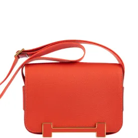 Hermès Geta Bag Capucine Mysore Goatskin with Gold Hardware