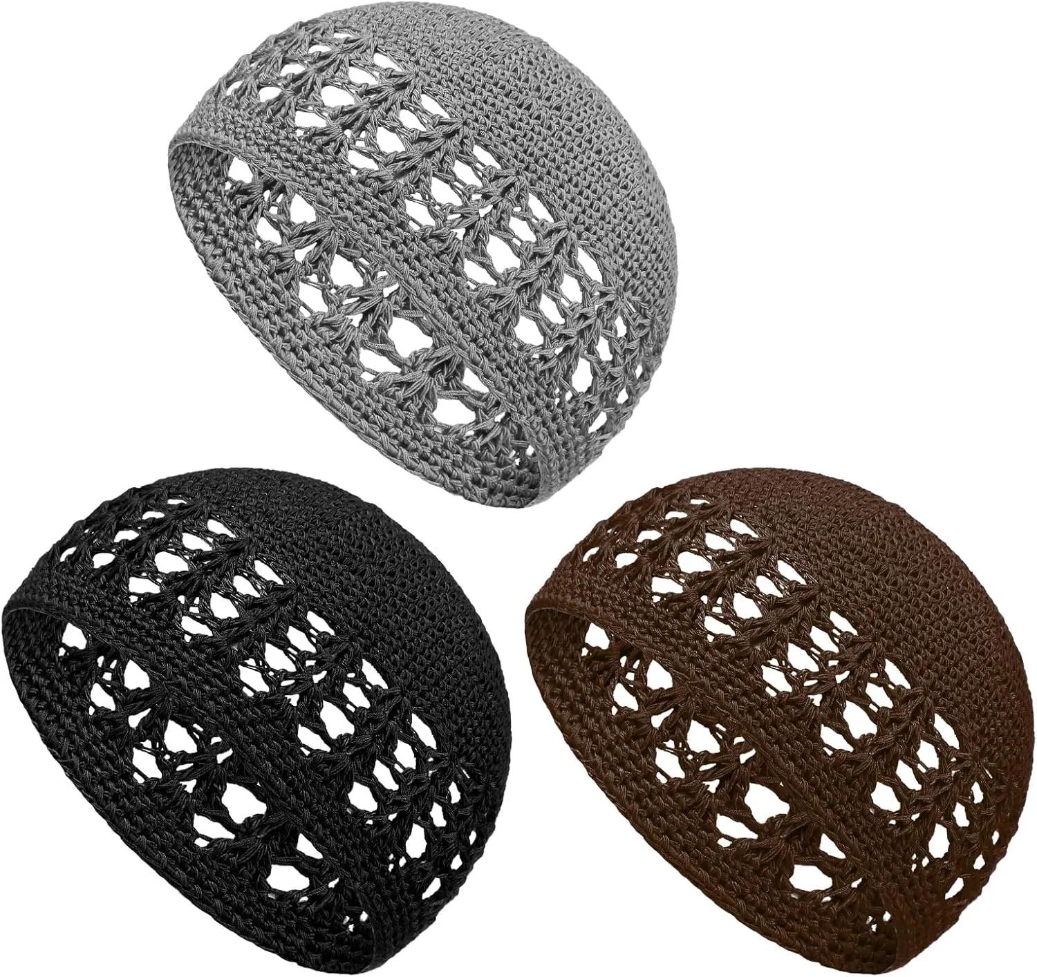 Kufi Hat for Men Knit Kufi Cap Crochet Beanie Skull Beanie for Men Women