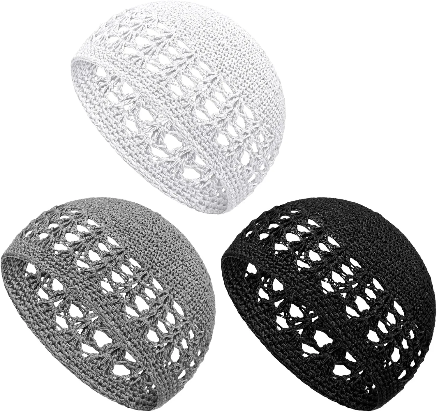 Kufi Hat for Men Knit Kufi Cap Crochet Beanie Skull Beanie for Men Women