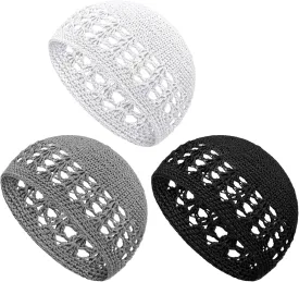 Kufi Hat for Men Knit Kufi Cap Crochet Beanie Skull Beanie for Men Women