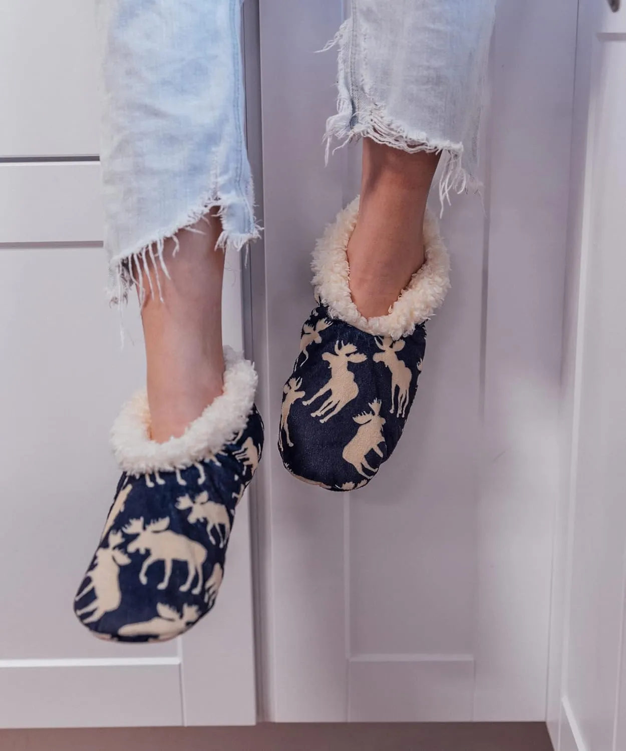 Lazy One Fuzzy Feet Slipper Socks for Women, Cute Fleece-Lined House Slippers, Non-Skid Slipper Socks