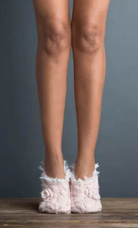 Lemon Marshmallow Bootie With Faux Fur- Cream Shell