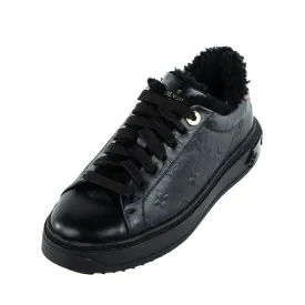 Louis Vuitton Black Shearling Lined Time Out Sneakers Size US 6 | EU 36