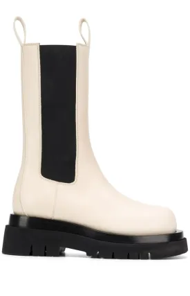 Lug leather boots