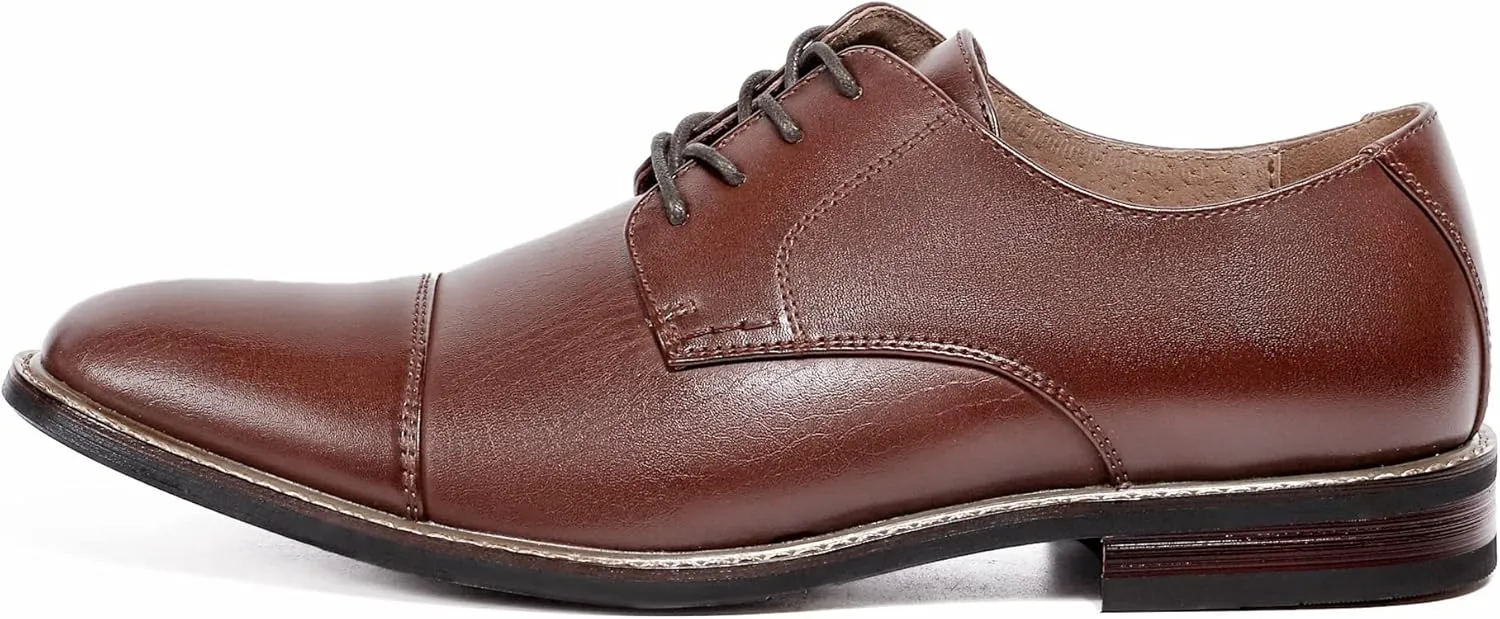 Mofri Men's Oxford Suede Shoes, Wingtip Dress Shoes for All Occasions, Waterproof, Latex Insole, Lace-Up