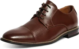 Mofri Men's Oxford Suede Shoes, Wingtip Dress Shoes for All Occasions, Waterproof, Latex Insole, Lace-Up