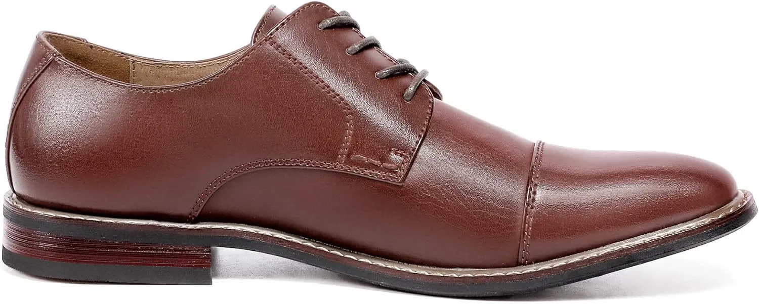 Mofri Men's Oxford Suede Shoes, Wingtip Dress Shoes for All Occasions, Waterproof, Latex Insole, Lace-Up