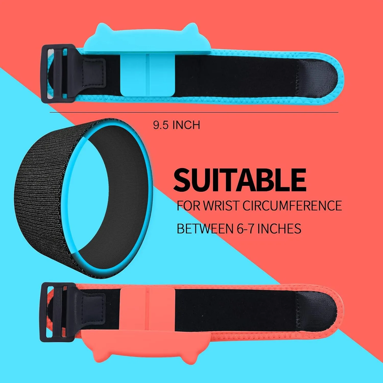 NANANINO Dance Switch Wristband, Wrist Bands for Dance Switch 2023 2022 2021 2020 2019, Adjustable Elastic Straps for Joy-Cons Controller (2 Packs for Kid)