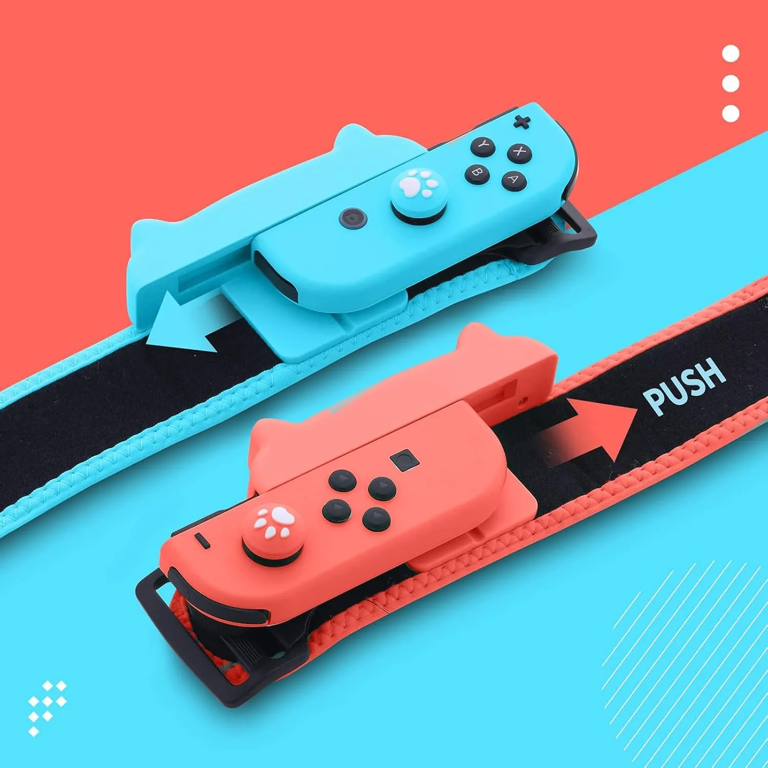 NANANINO Dance Switch Wristband, Wrist Bands for Dance Switch 2023 2022 2021 2020 2019, Adjustable Elastic Straps for Joy-Cons Controller (2 Packs for Kid)
