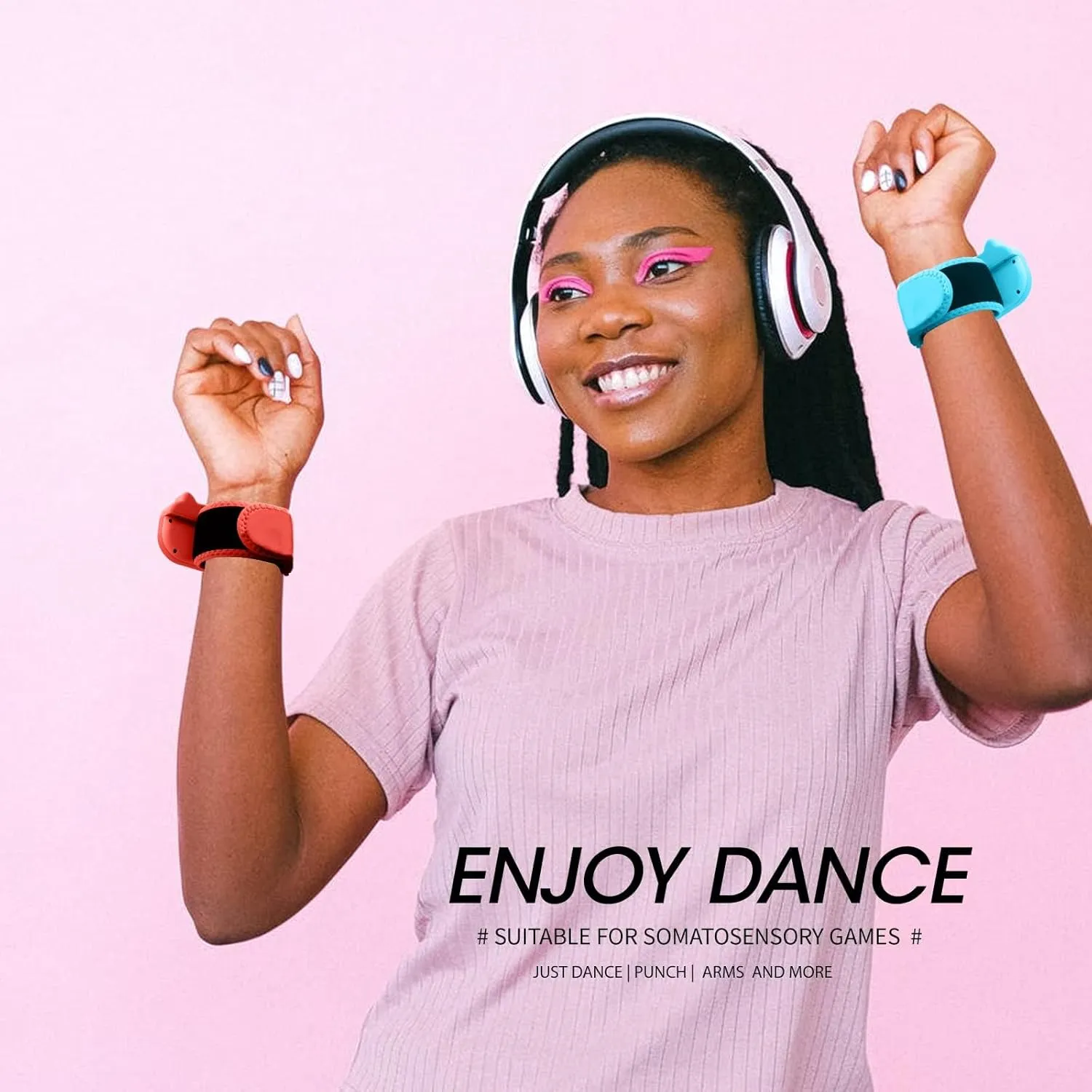NANANINO Dance Switch Wristband, Wrist Bands for Dance Switch 2023 2022 2021 2020 2019, Adjustable Elastic Straps for Joy-Cons Controller (2 Packs for Kid)