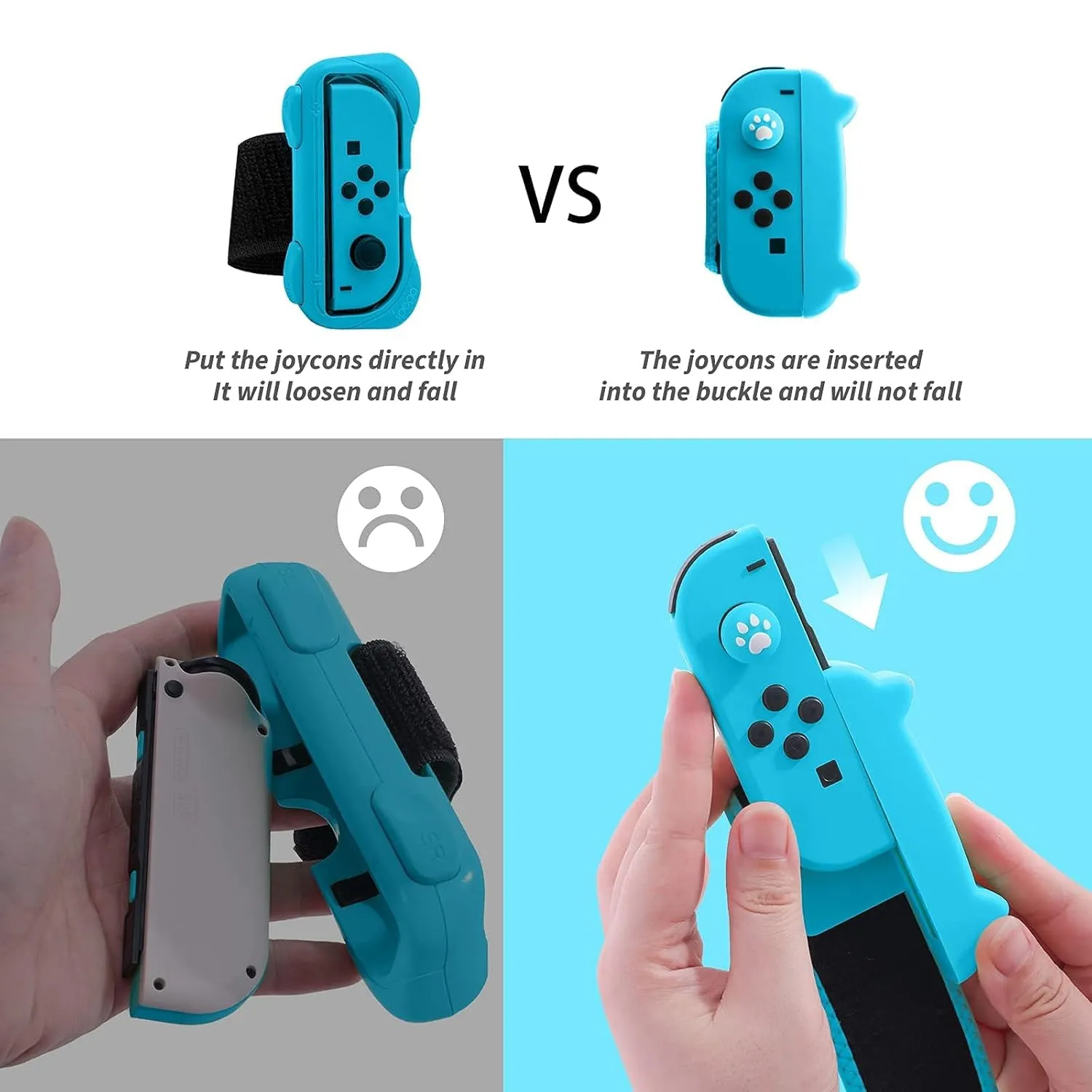 NANANINO Dance Switch Wristband, Wrist Bands for Dance Switch 2023 2022 2021 2020 2019, Adjustable Elastic Straps for Joy-Cons Controller (2 Packs for Kid)