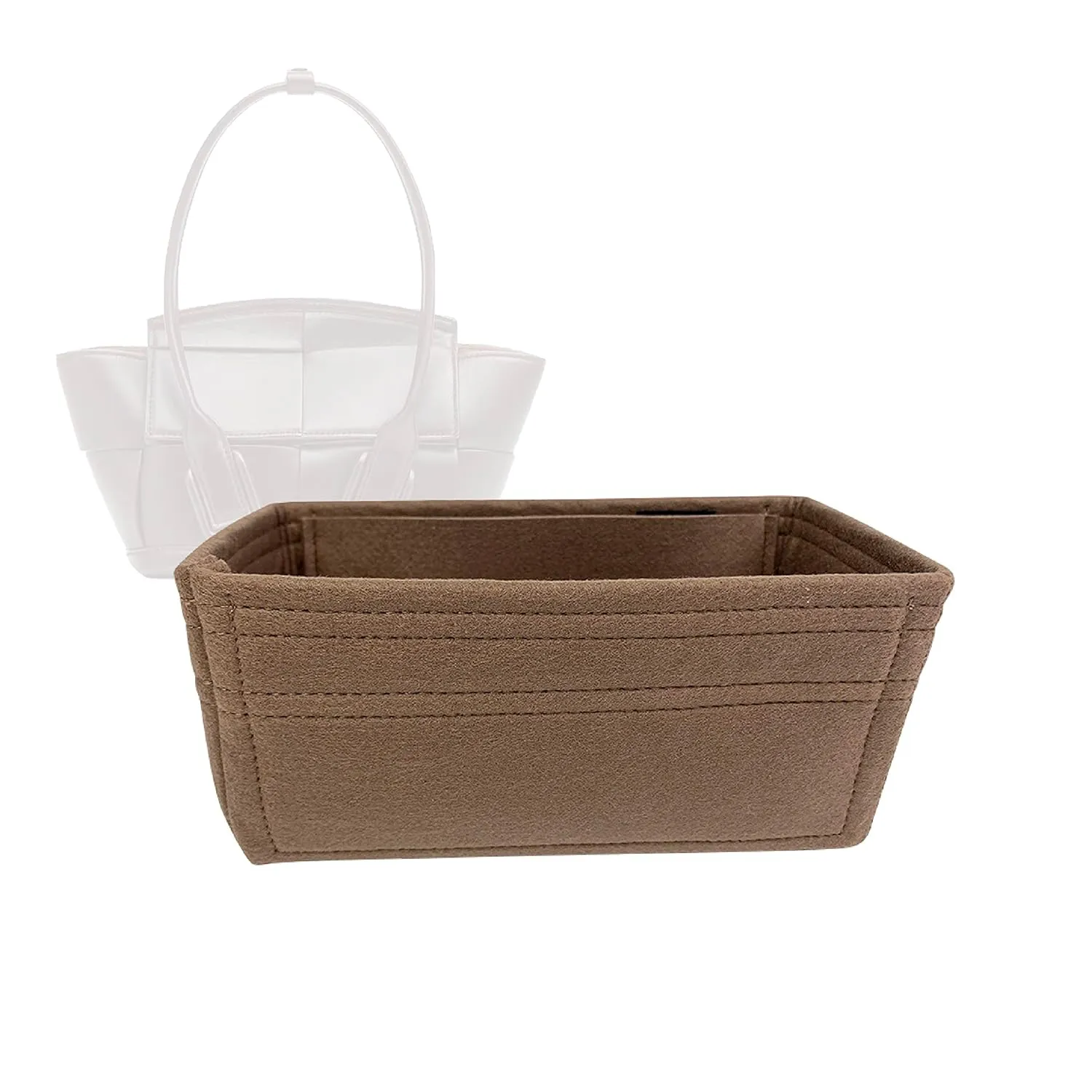 Premium Bag Organizer for Bottega Veneta Mini Arco (Handmade/20 Color Options) [Purse Organiser, Liner, Insert, Shaper]