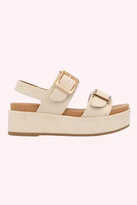 Racing Double Buckle Platform Wedges