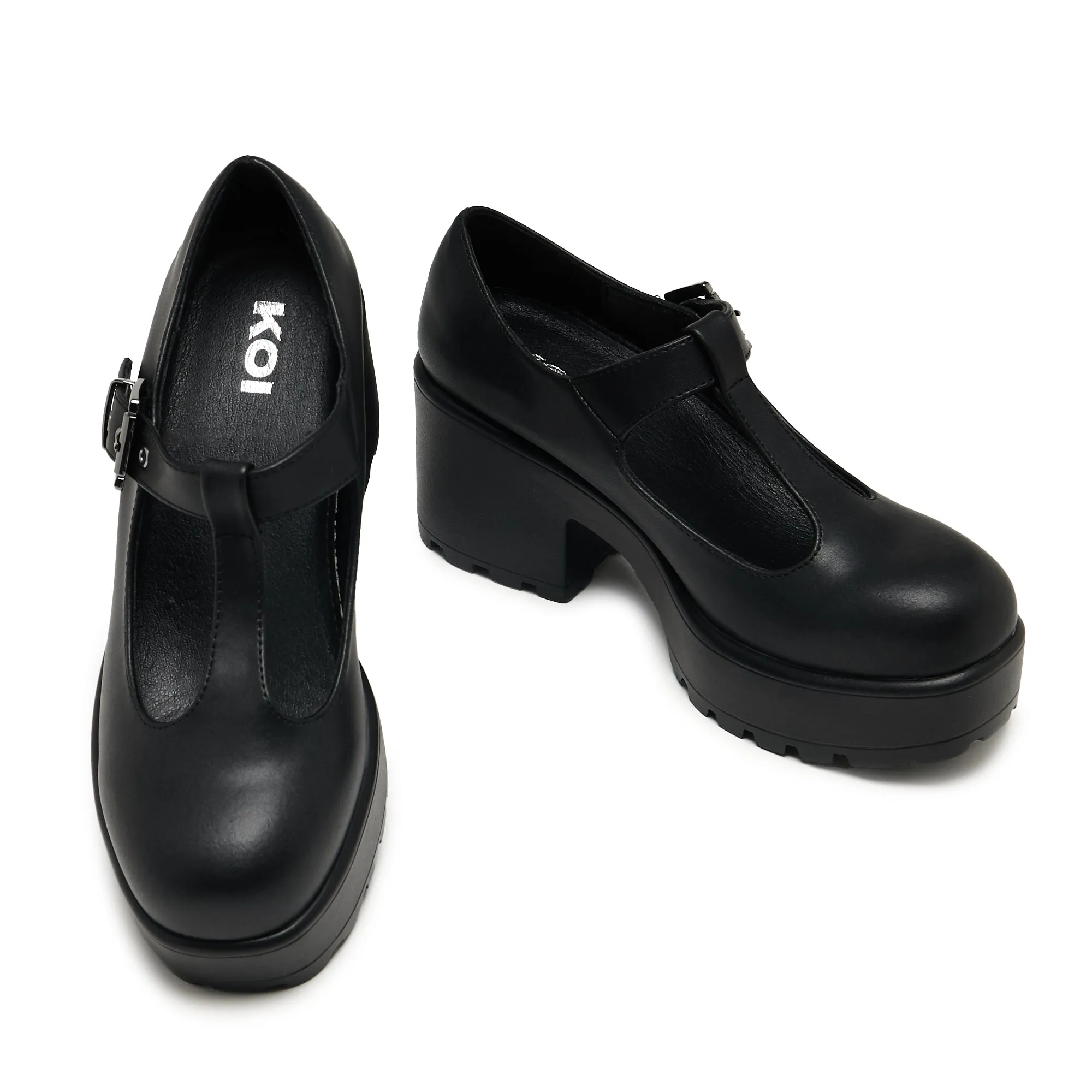SAI Black Mary Jane Shoes 'Faux Leather Edition'