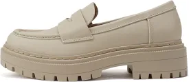 Soda Eureka ~ Women Slip On Platform Penny Loafer Lug Sole with Stitched Detail