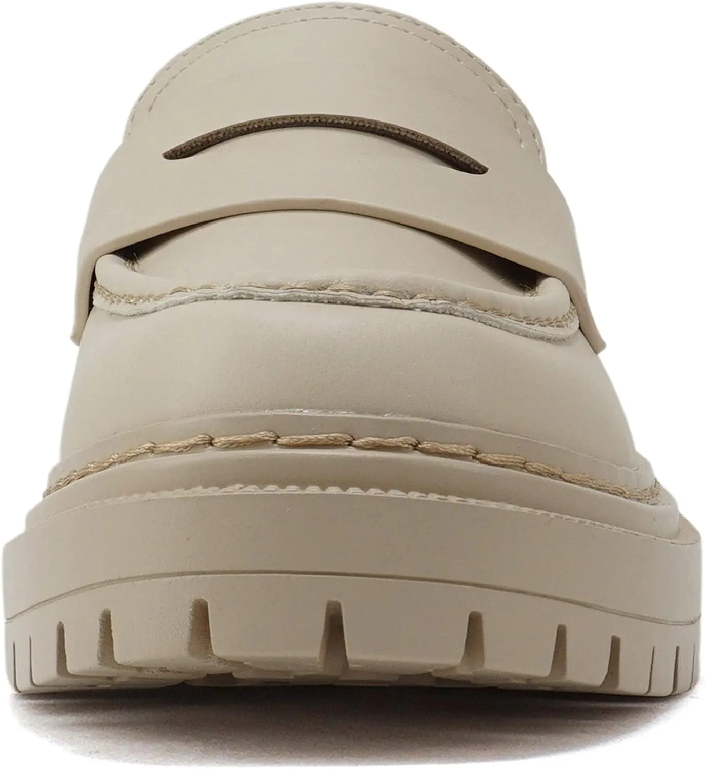 Soda Eureka ~ Women Slip On Platform Penny Loafer Lug Sole with Stitched Detail