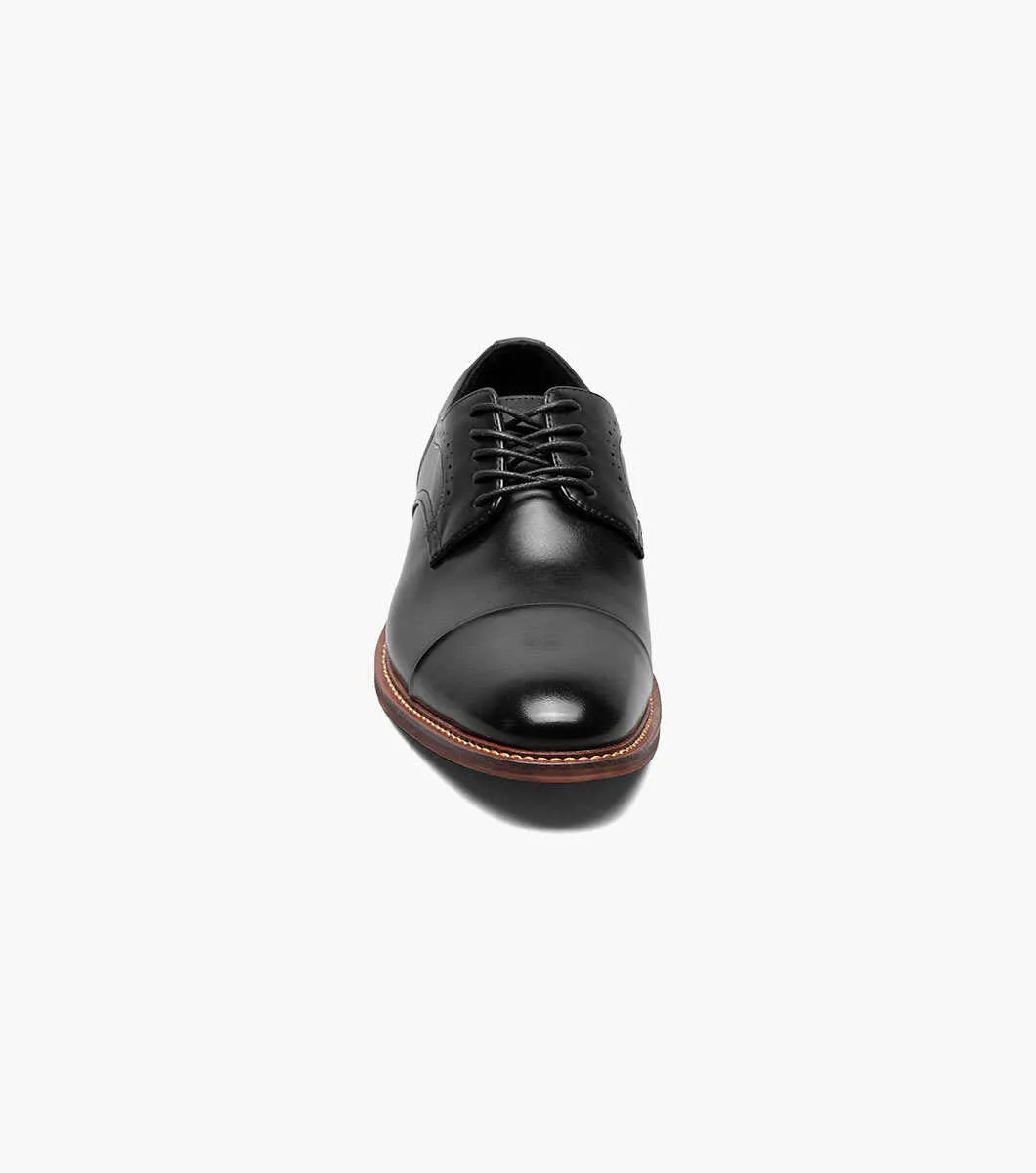Stacy Adams Black Maddox Cap Toe Oxford Shoes