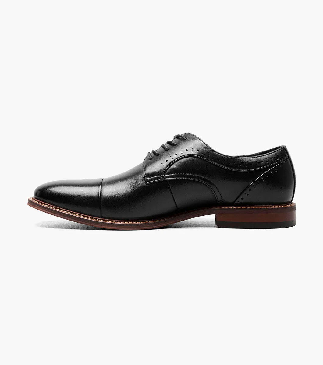Stacy Adams Black Maddox Cap Toe Oxford Shoes