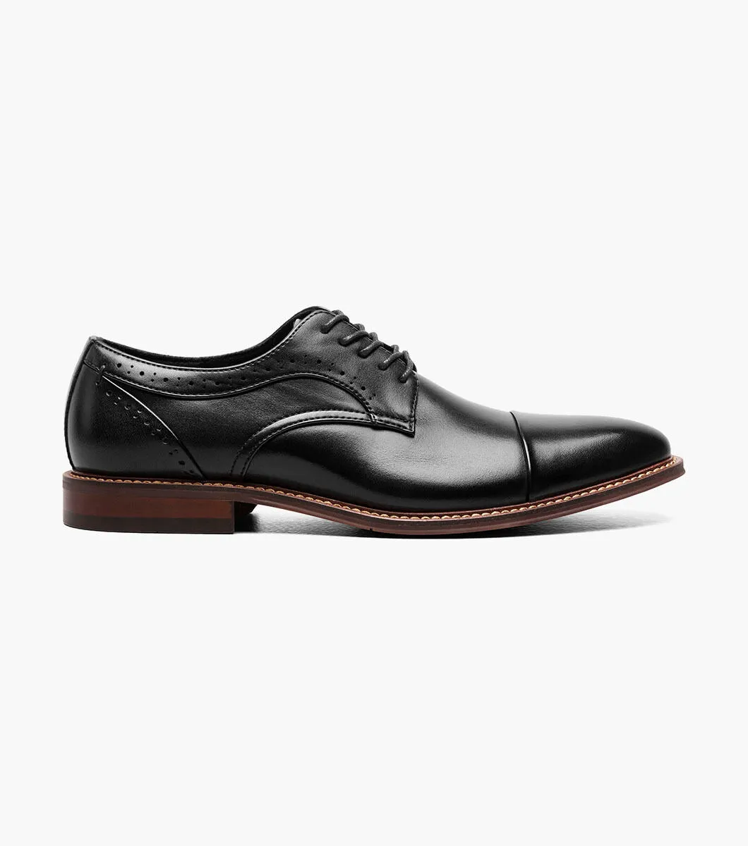 Stacy Adams Black Maddox Cap Toe Oxford Shoes
