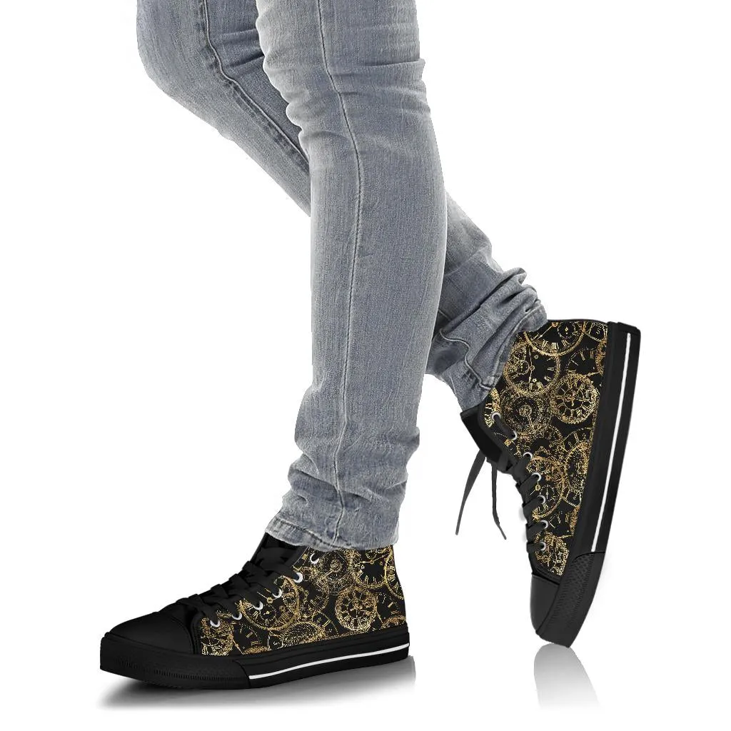 Steampunk Clocks Hi Top Sneakers (SNSTEAM41)