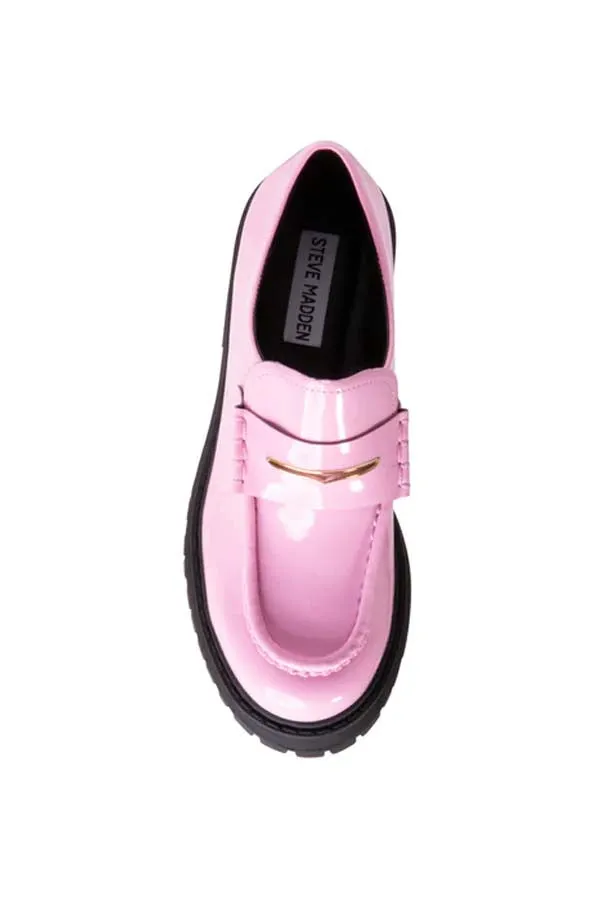 Steve Madden Pink Patent Malvern Loafer