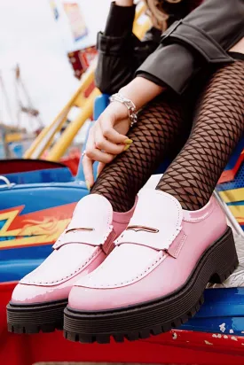 Steve Madden Pink Patent Malvern Loafer