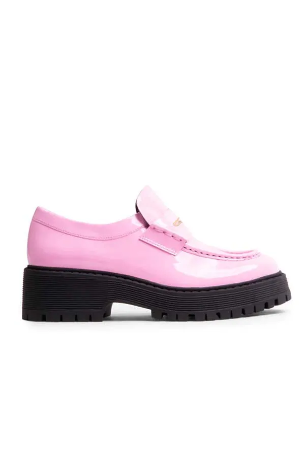 Steve Madden Pink Patent Malvern Loafer