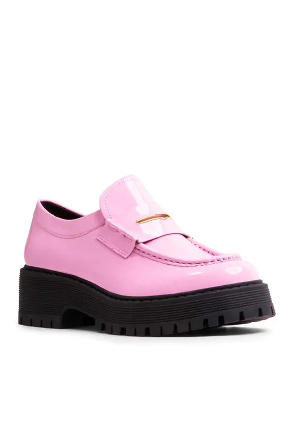 Steve Madden Pink Patent Malvern Loafer