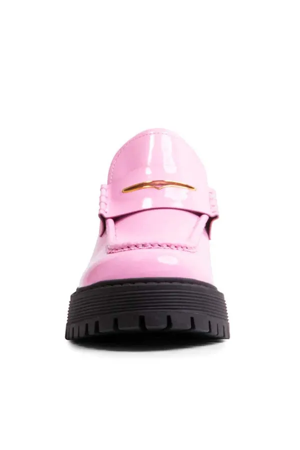 Steve Madden Pink Patent Malvern Loafer
