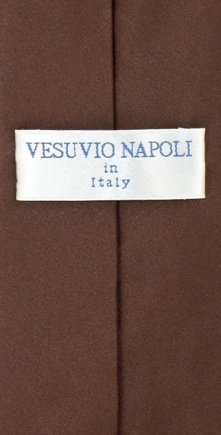 Vesuvio Napoli PreTied Men's Necktie Solid Color Mens Adjustable Zipper Neck Tie
