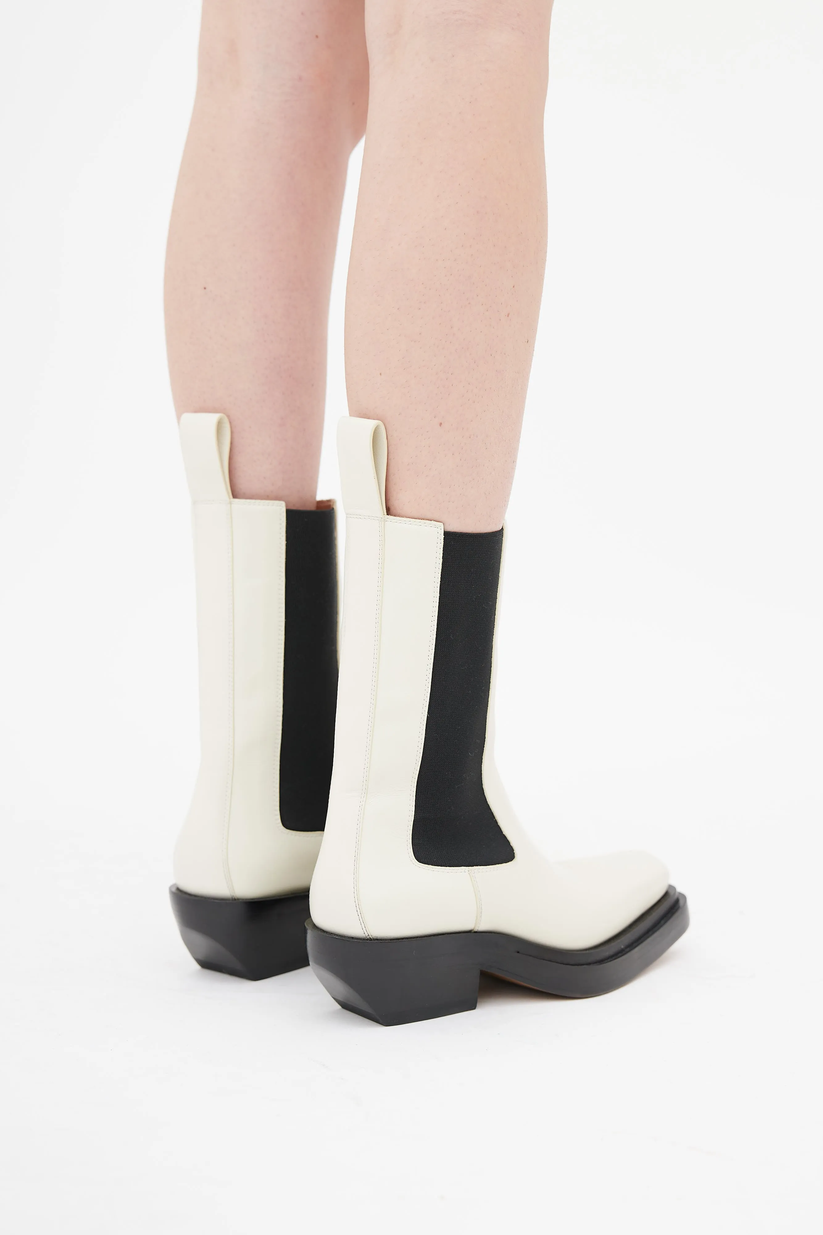 White Leather The Lean Chelsea Boot