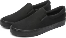 yageyan Mens Slip on Sneakers Loafers Shoes Canvas Black Shoes Canvas Blue Casual Fashion Shoes